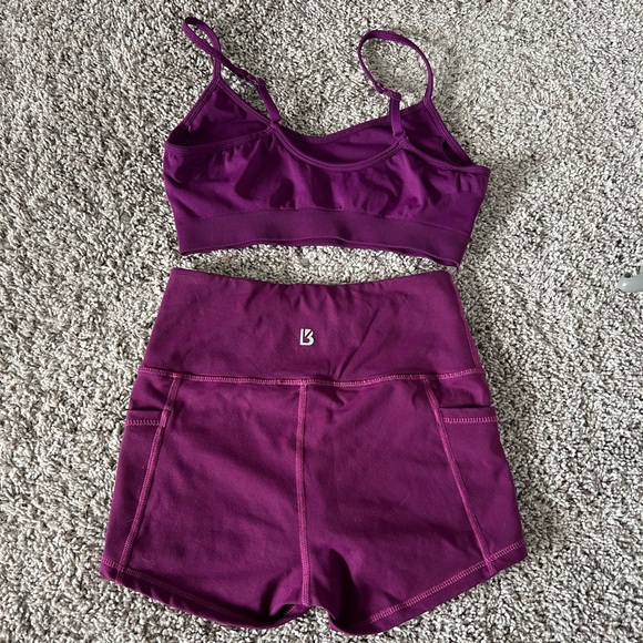 Athleta & BuffBunny Matching Set- Biker Shorts & Sports Bra - Picture 4 of 5